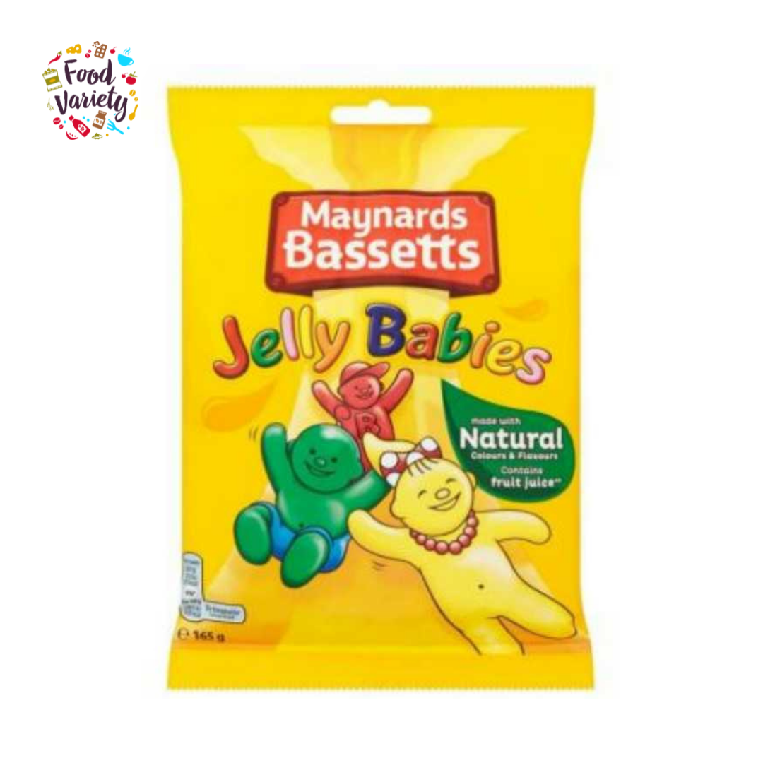 [Best Before 8-Sep-2024]Maynards Bassetts Jelly Babies Bag 165g เมย์นาร์ด บาสเซตต์ เยลลี่ เบบี้ แบบถุง 165กรัม