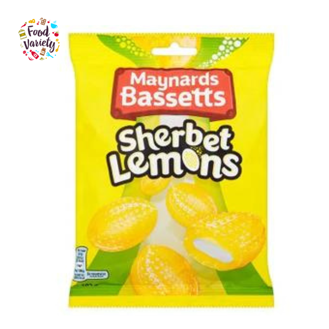 Maynards Bassetts Sherbet Lemons 192g เมย์นาร์ดส์ บาสเซตต์ เชอร์เบทมะนาว 192g