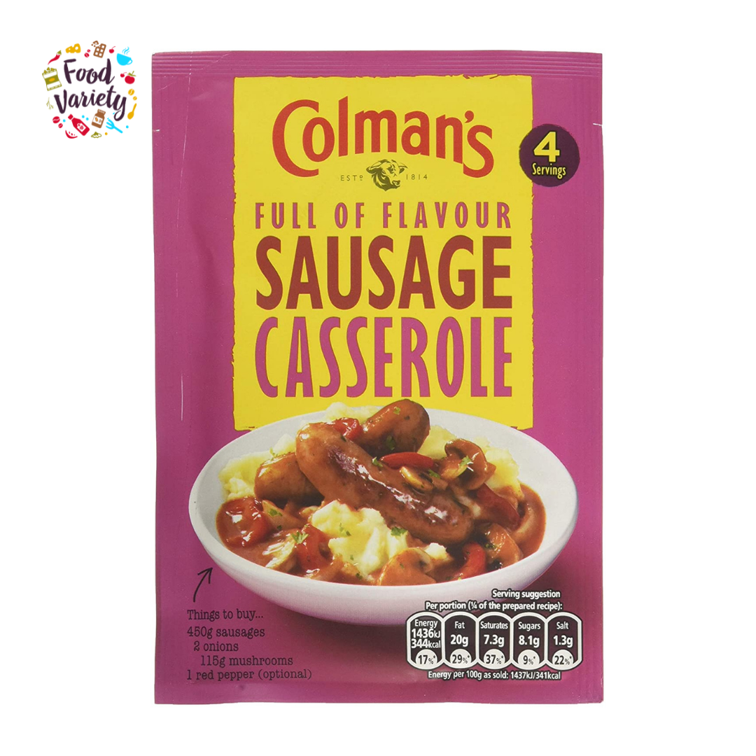 Colman's Sausage Casserole Sauce Mix 39g คลแมนส์ ผงซอสสำหรับทำไส้กรอกคาสโรล