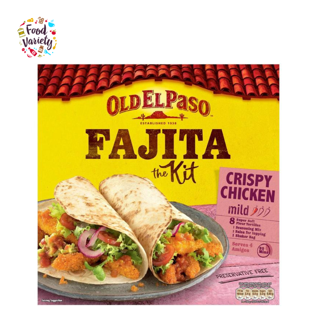 Old El Paso Fajita The Kit Crispy Chicken Mild 555g โอลดเอลปาโซ ฟาจิต้า เดอะ คิต ไก่กรอบ สูตรอ่อน 555g