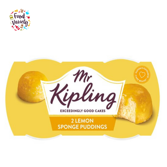 Mr.Kipling Sponge Pudding Lemon 2X95g มิสเตอร์คิปลิง เค้กพุดดิ้งรสมะนาว 2X95g