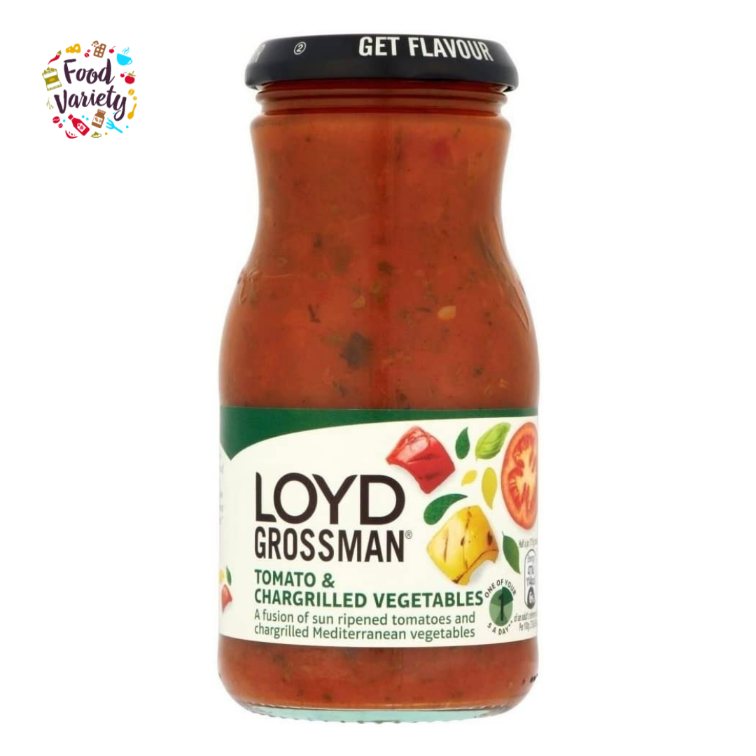 Loyd Grossman Tomato and Chargrilled Vegetables Pasta Sauce 350g ลอยด์ กรอสเเมน ซอสพาสต้ามะเขือเทศและผักย่าง 350g