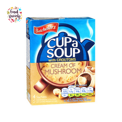 Batchelors Cream of Mushroom Instant Soup with Croutons 99g ซุปกึ่งสำเร็จรูปผสมหัวหอมและขนมปังกรอบ 99กรัม