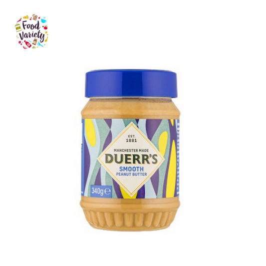 [Best Before 31-Oct-2024]  Duerr's Smooth Peanut Butter 340g ดูเออร์สเนยถั่วลิสงชนิดบดละเอียด 340g