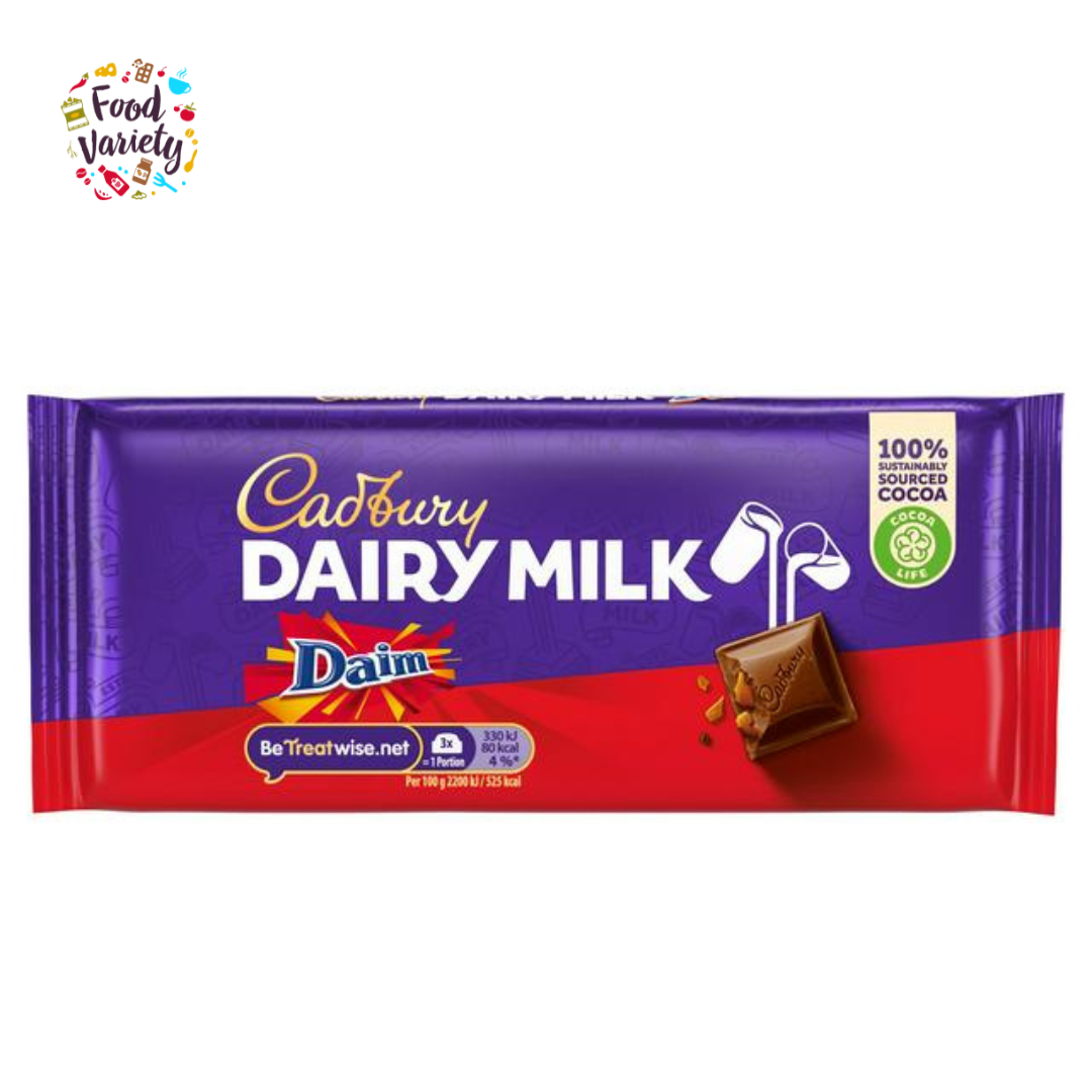 Cadbury Dairy Milk Daim 120g แคดเบอรี่ แดรี่ มิลค์ ไดม 120g