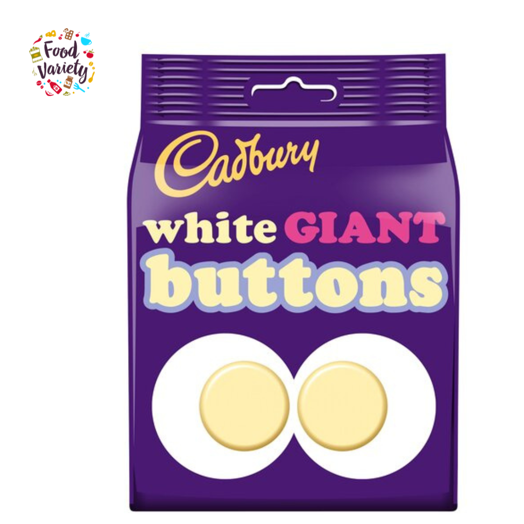 Cadbury White Giant Buttons 110g แคดเบอรี่ ไวท์ จาเย็น บัตตัน 110g