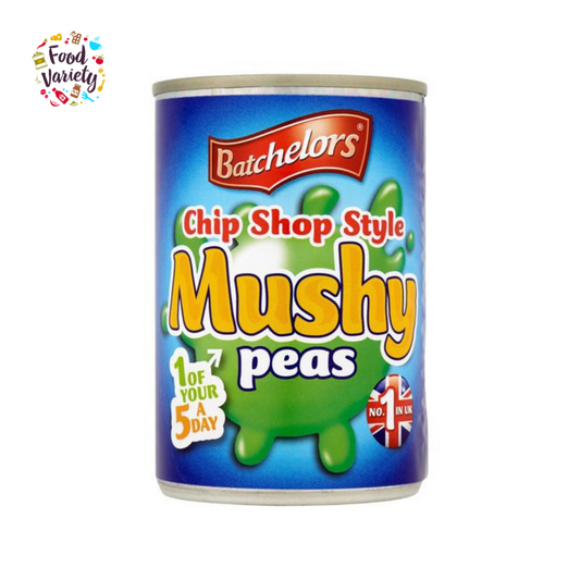 Batchelors Chip Shop Style Mushy Peas 300g แบ้ดเชอเลอร์ส ถั่วลันเตาบด 300 กรัม