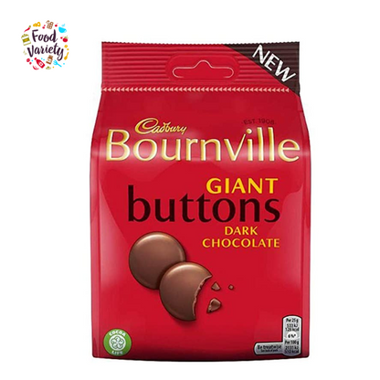 Cadbury Bournville Giant buttons Dark Chocolate 110g Cadbury Bournville Giant ปุ่มดาร์กช็อกโกแลต 110g