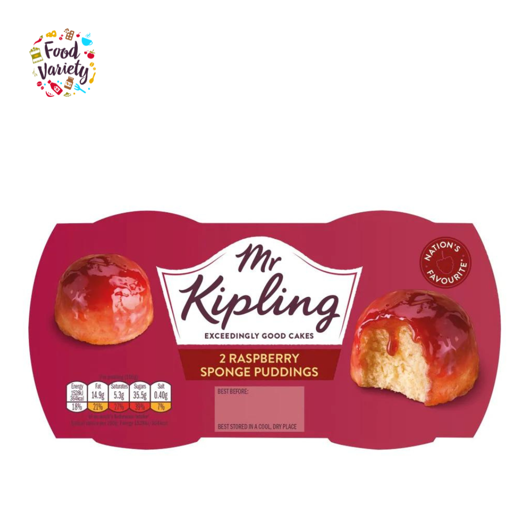 Mr.Kippling Sponge Pudding Raspberry 2X95g มิสเตอร์คิปลิง พุดดิ้ง สปันจ์ ราสเบอร์รี่  2X95g