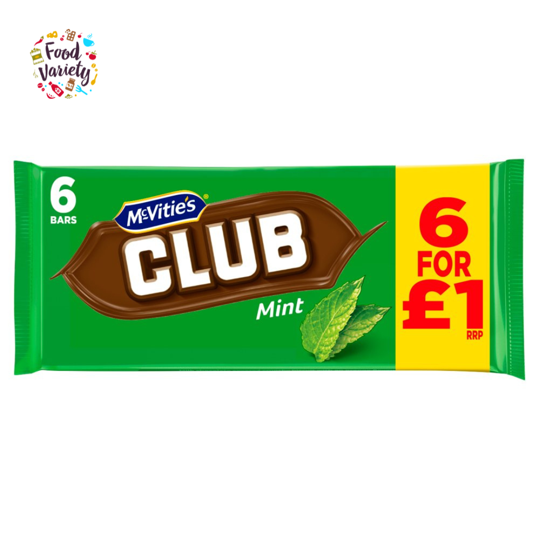 Mcvitie’s Club Mint 6x22g แมควิตี้ส์ คลับ มิ้นท์ 6x22g