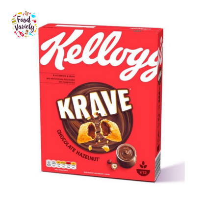 Kellogg’s Krave Chocolate hazelnut 410g เคลล็อกส์ เครฟ ซีเรียลอาหารเช้า สอดใส้ ช็อกโกแลต และ เฮเซลนัท 410g