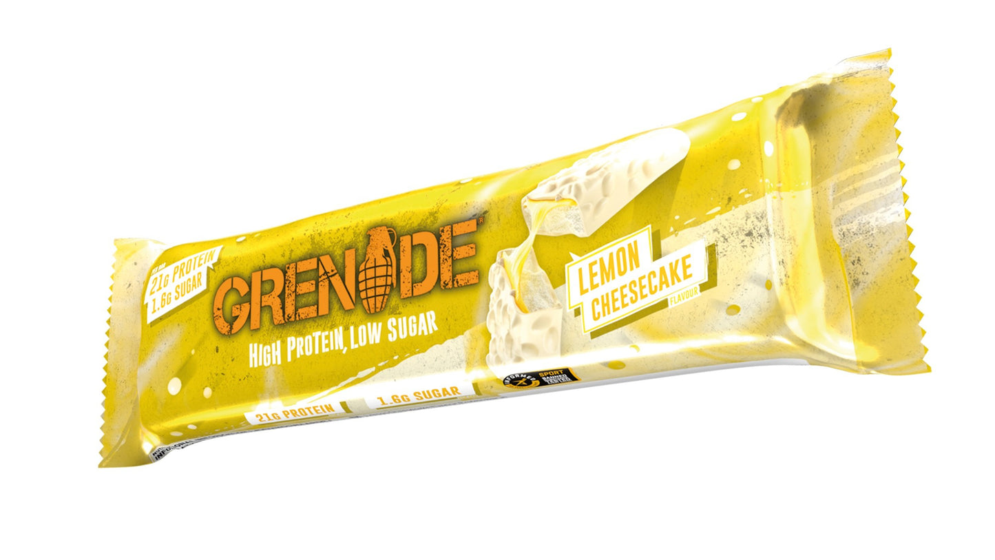 Grenade Carb Killa High Protein Bar Lemon Cheesecake 60g เเกรเนต โปรตีนบาร์ ชีสเค้กมะนาว 60กรัม