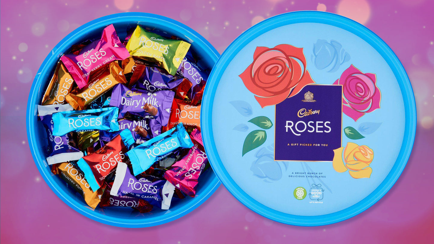 Cadbury Roses Chocolate Carton 290g แคดเบอรี ช็อกโกแลตนม โรส 290 กรัม