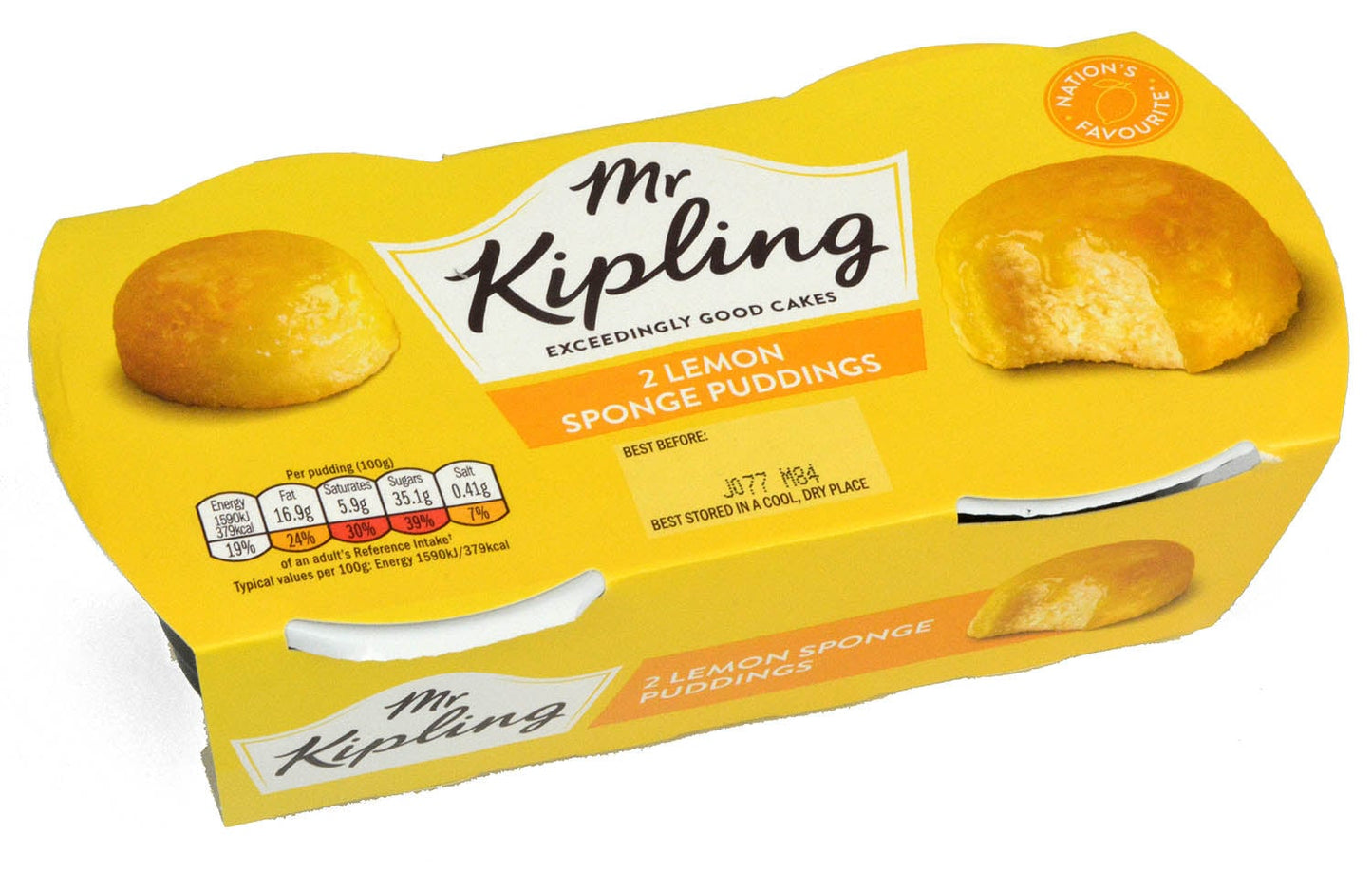 Mr.Kipling Sponge Pudding Lemon 2X95g