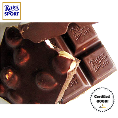 Ritter Sport Whole Hazelnuts Chocolate Bar 100g  ริทเทอร์ สปอร์ตโฮลเฮเซลนัท ช็อกโกแลตนมผสมเฮเซลนัท 100g