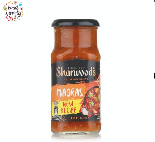 Sharwood's Indian Cooking Sauce for Madras 420g ซอสสำหรับทำอาหารอินเดีย มัทราส