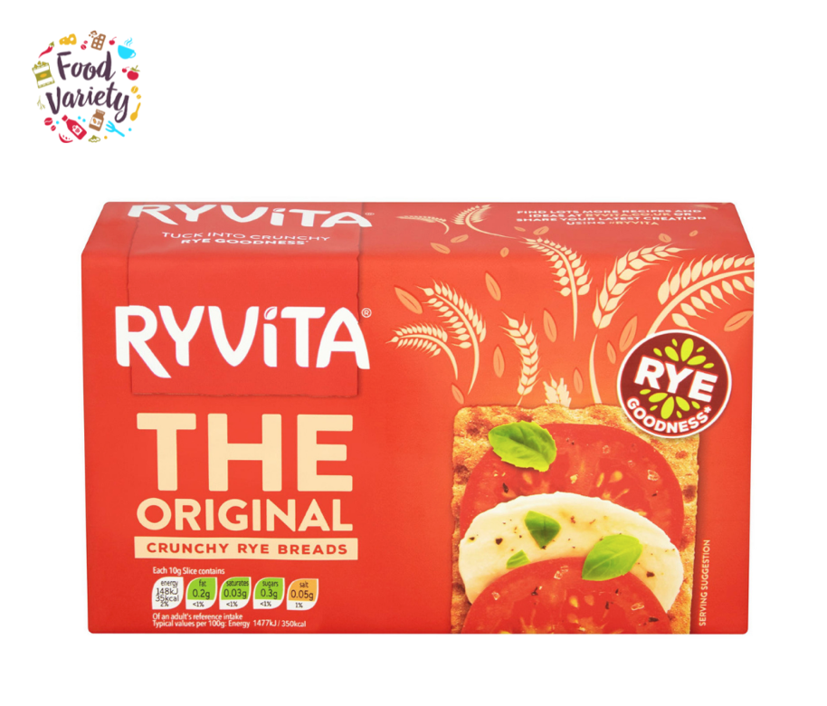 Ryvita the Original Crunchy Rye Breads 200g ไรย์วิต้า ขนมปังอบกรอบชนิดแผ่น รสออริจินัล 250 กรัม