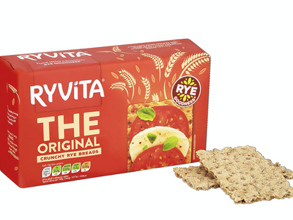 Ryvita the Original Crunchy Rye Breads 200g ไรย์วิต้า ขนมปังอบกรอบชนิดแผ่น รสออริจินัล 250 กรัม