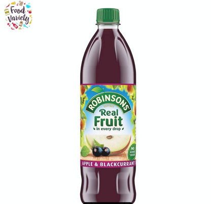 Robinsons Real Fruit - Apple and Blackcurrant 1L โรบินสันส์ เรียลฟรุต แอปเปิ้ลและแบล็คเคอแรนท์ 1ลิตร