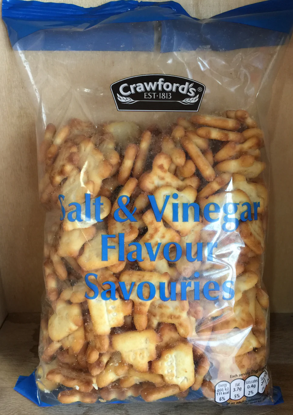 [Best Before 29-Apr-2023] Crawford’s Salt & Vinegar Flavour Savouries 250g ครอว์ฟอร์ด รสเกลือและน้ำส้มสายชู 250g