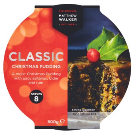 Matthew Walker Classic Christmas Pudding 800g แมทธิว วอล์กเกอร์ พุดดิ้งคริสต์มาสคลาสสิก 800 กรัม