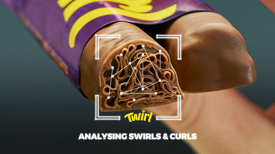 Cadbury Twirl 5 Bars 107.5g แคดเบอรี ทเวร์ล ช็อกโกแลตนม 5แท่ง 107.5 กรัม