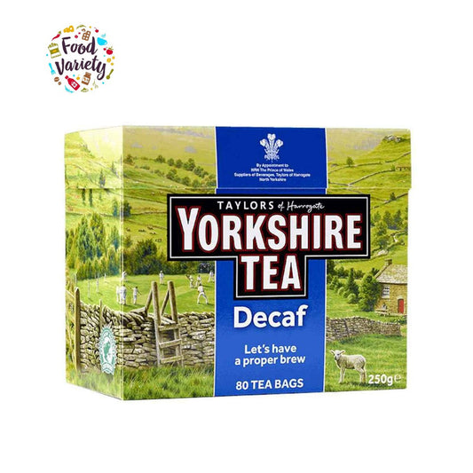 Taylors of Harrogate Yorkshire Decaf 80 Tea Bags 250g เทย์เลอร์ ออฟ แฮร์โรเกต ยอร์คเชียร์ ดีแคฟ 80 ถุง 250 กรัม