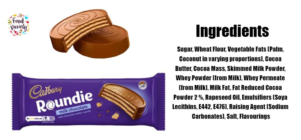 [BestBefore-31Dec2025] Cadbury Roundie Milk Chocolate Wafer Rounds 180g