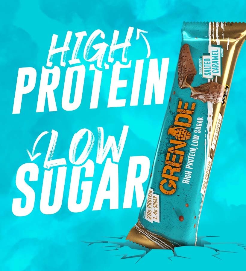 Grenade Carb Killa High Protein Bar Salted Caramel 60g เกรนเนต โปรตีนบาร์ รสคาราเมลเค็ม 60 กรัม