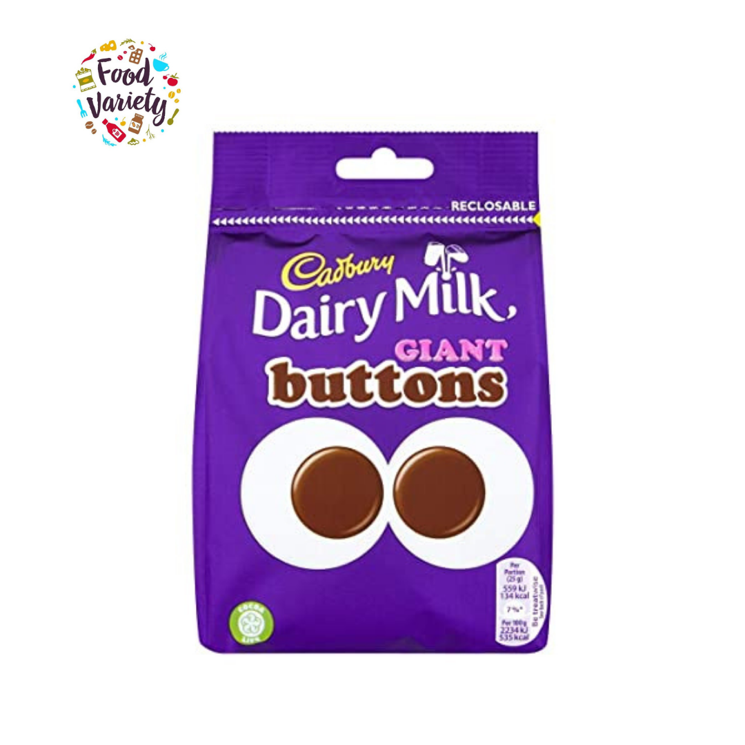 [Best Before 14-Oct-2024 ]Cadbury Dairy Milk Giant Buttons 119g แคดเบอรี ช็อกโกแลตนมไจแอ้น 119 กรัม