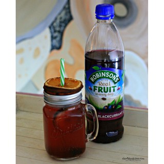 Robinsons Double Strength Apple & Blackcurrant 1 litre โรบินสัน เพิ่มความแรงสองเท่าของแอปเปิ้ลและแบล็คเคอแรนท์ 1 ลิตร