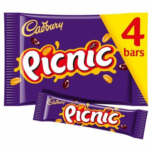 [BestBefore-08Nov2025] Cadbury Picnic Chocolate Bar 4 Pack 128g