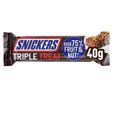 Snickers Triple treat Fruit Nut & chocolate 128g [4 Bars 32g] สนีกเกอร์ 3 รส ผลไม้ถั่วและช็อคโก