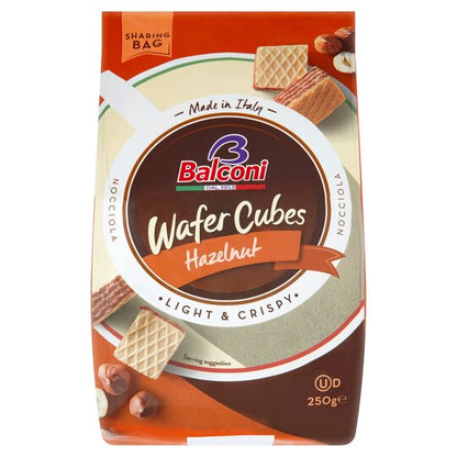 Balconi Wafer Hazelnut Cubes Crispy 250G