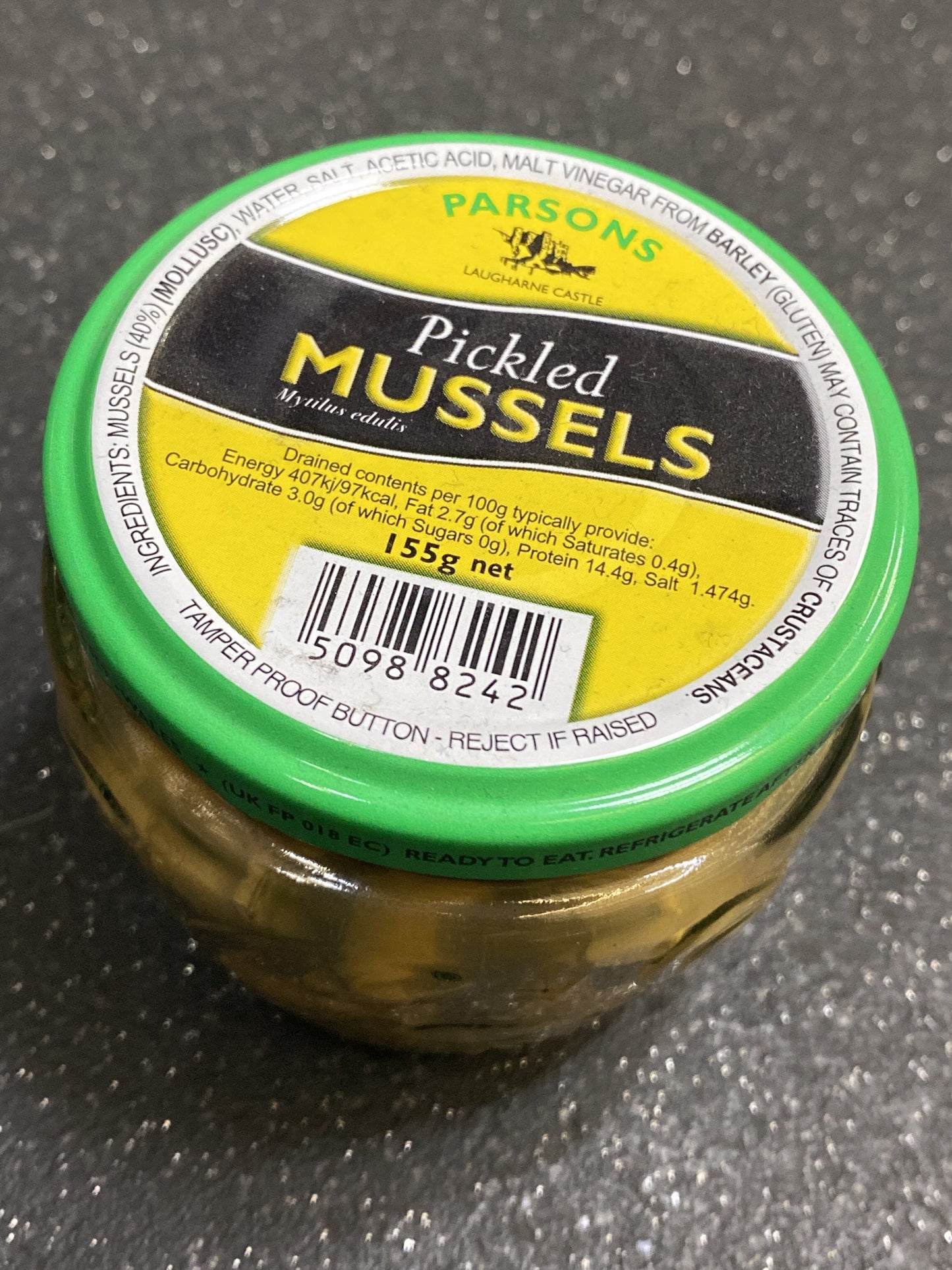 Parsons Pickled Mussels 155g พาร์สันส์  ดอง หอยแมลงภู่ 155g