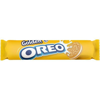 Oreo Golden Sandwich Cookies Vanilla Filling-Kosher 154g โอรีโอ โกลเด้น แซนวิช คุกกี้ ไส้วานิลลา-โคเชอร์ 154 กรัม