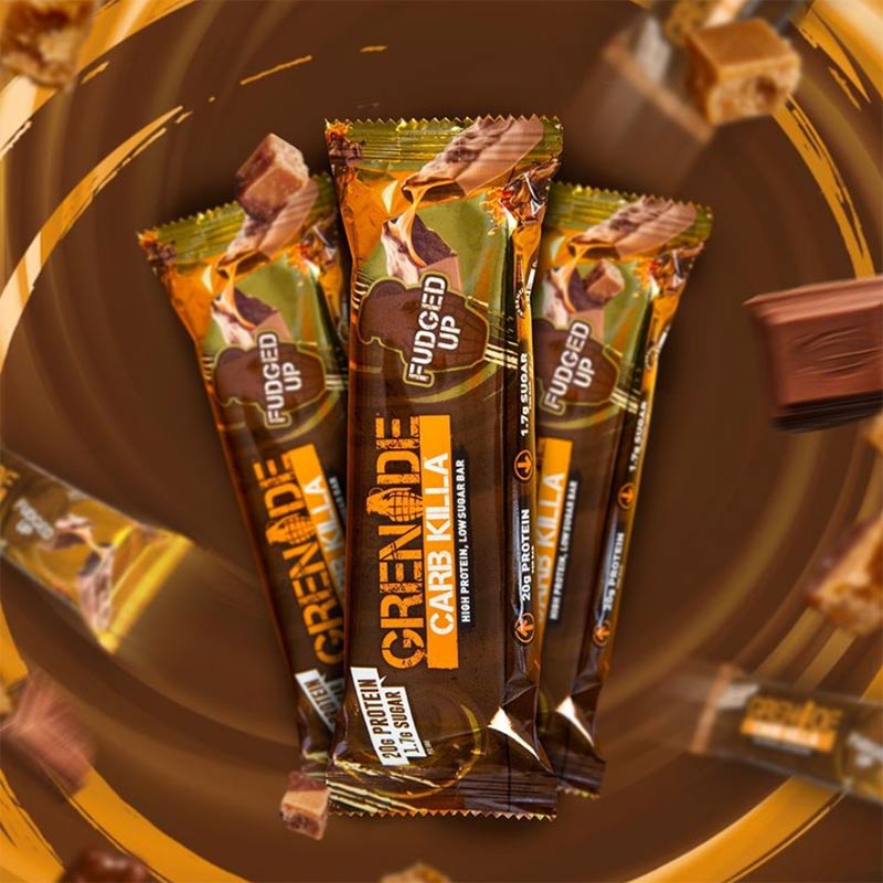 Grenade Carb Killa High Protein Bar Fudged Up 60g เเกรเนต โปรตีนบาร์ รสฟัดจ์ อัพ 60กรัม