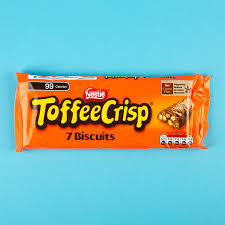 Nestle Toffee Crisp Chocolate Biscuits 7 Pack 130.9g เนสท์เล่ ท๊อฟฟี่ คริสป์ บิสกิตรสช็อกโกแลต