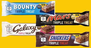 Bounty Triple Treat Fruit, Nut & Chocolate 128g บอนตี้ ทริปเปอร์ ทรี ลูกเกด,ถั่ว และช็อกโกแลต