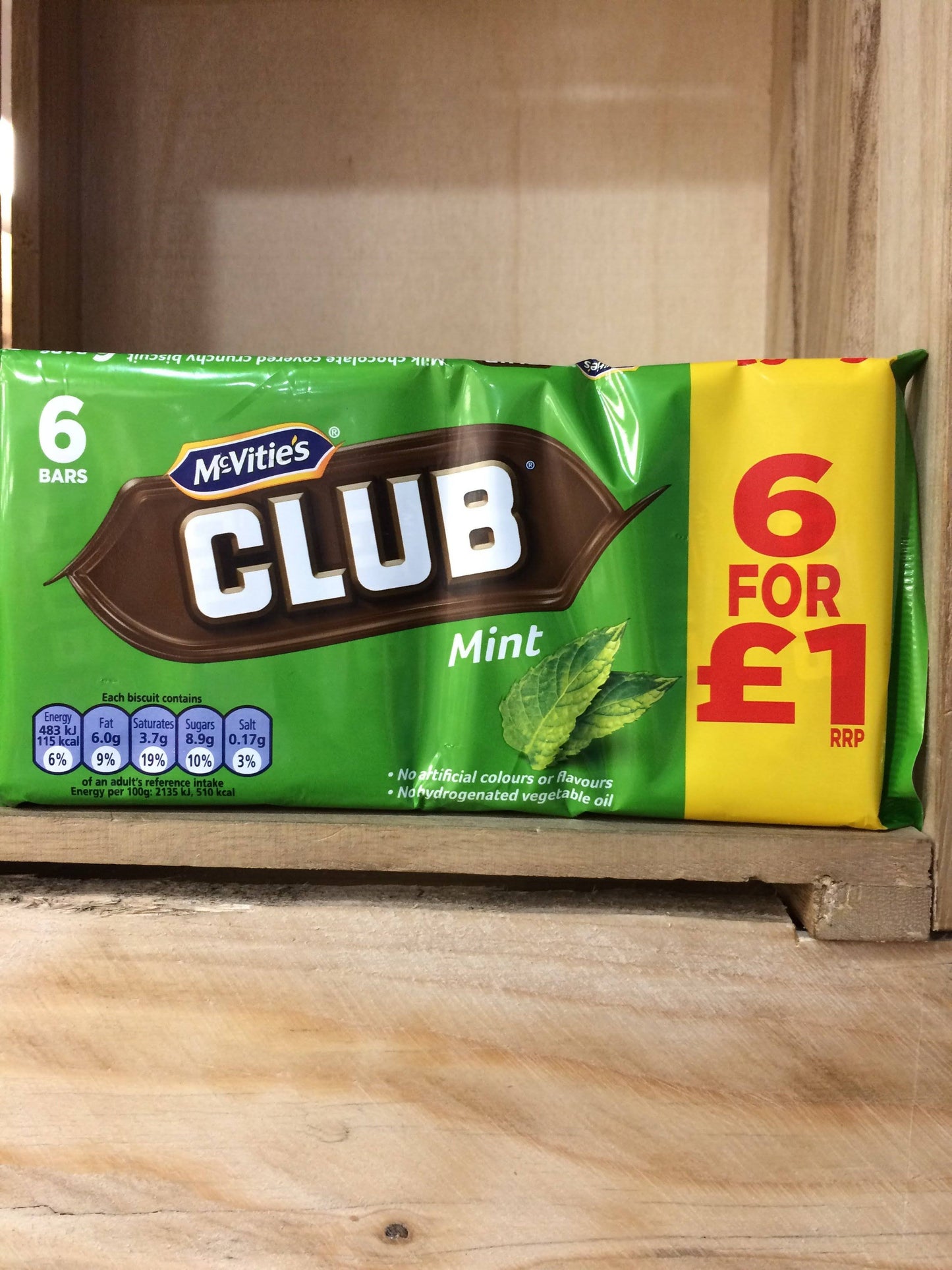 Mcvitie’s Club Mint 6x22g แมควิตี้ส์ คลับ มิ้นท์ 6x22g