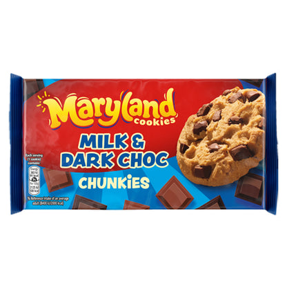 [Best Before 30-Sep-2024]Maryland Cookies Milk & Dark Chocolate Chunkies 144G แมรี่แลนด์คุกกี้มิลค์แอนด์ดาร์กช็อกโกแลตชิ้น 144 กรัม